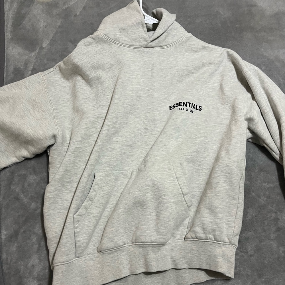 Essentials Light Gray Pullover Hoodie - image 1